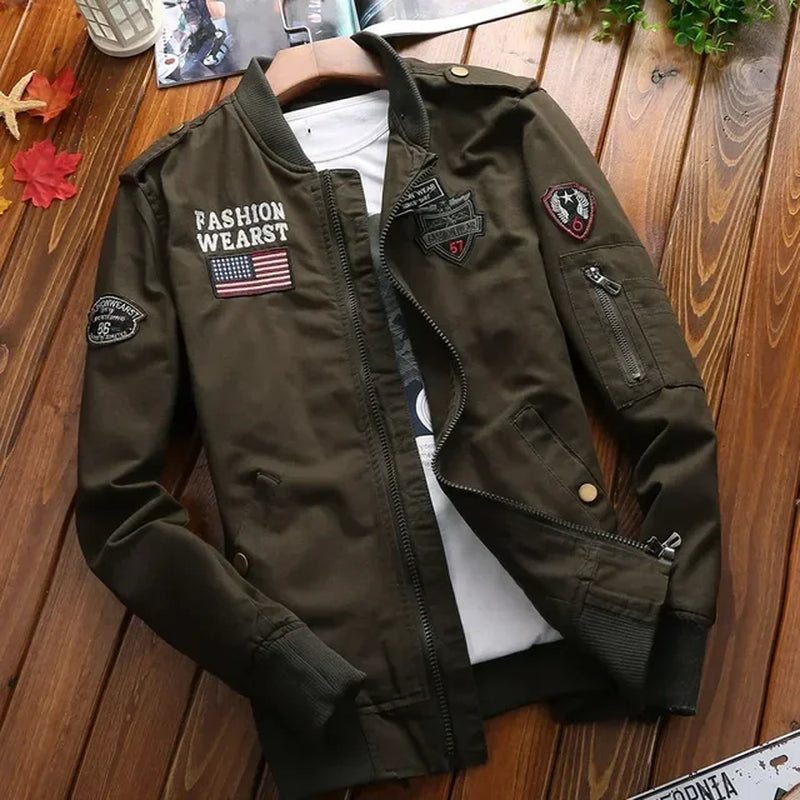 Bomber Jacket  Military Embroidery