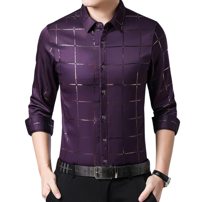 Long Sleeve Slim Fit Men Shirt 