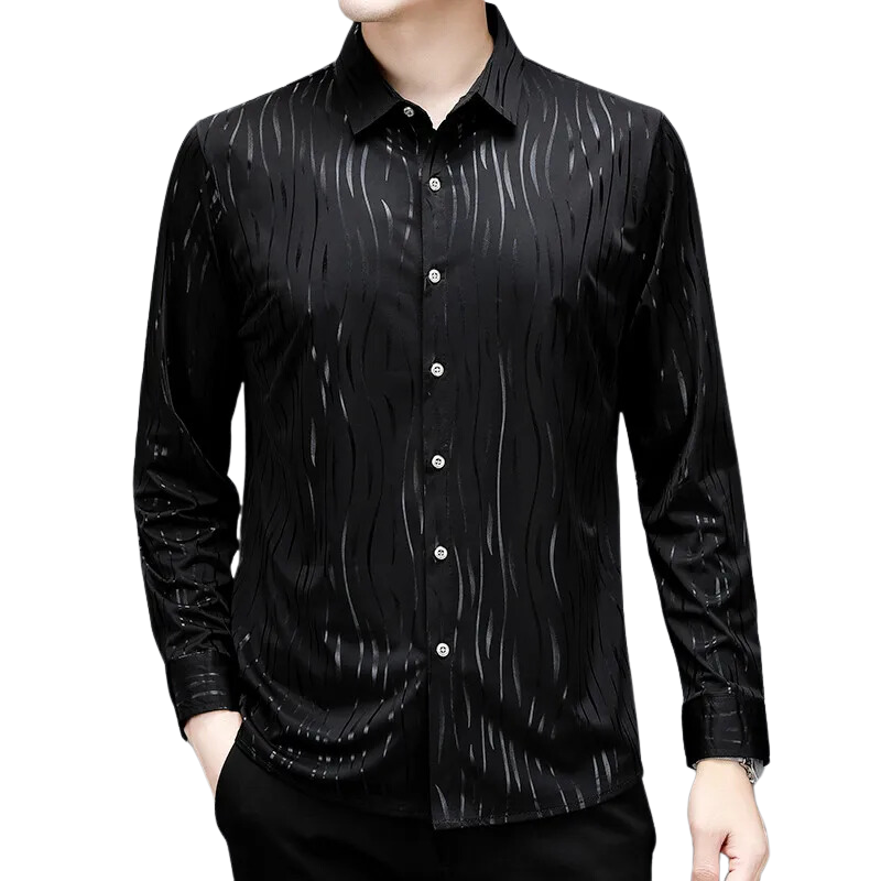 Men's Spring New Ice Casual Comfort Versatile Long Sleeve shirt