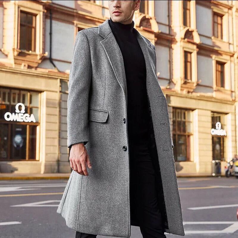 2024 New Men's Woollen Coat 