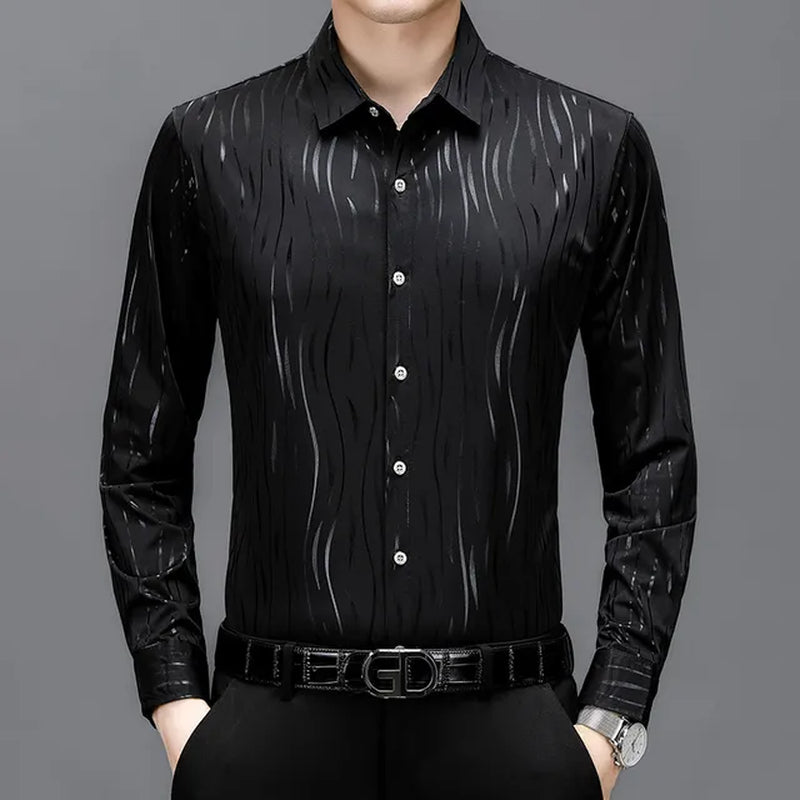 Men's Spring New Ice Casual Comfort Versatile Long Sleeve shirt