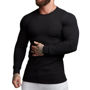 Spring Knitted Sports Long Sleeved T-Shirt 