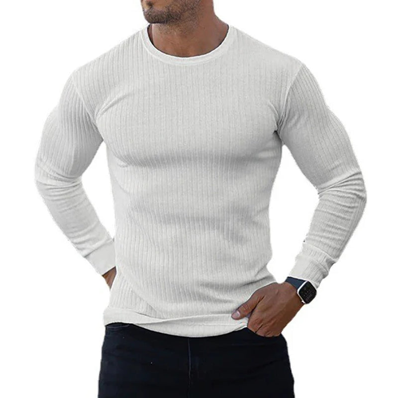 Spring Knitted Sports Long Sleeved T-Shirt 