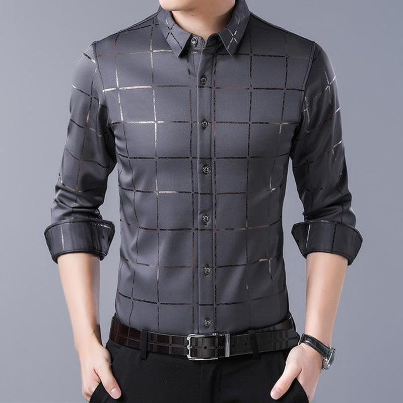 Long Sleeve Slim Fit Men Shirt 