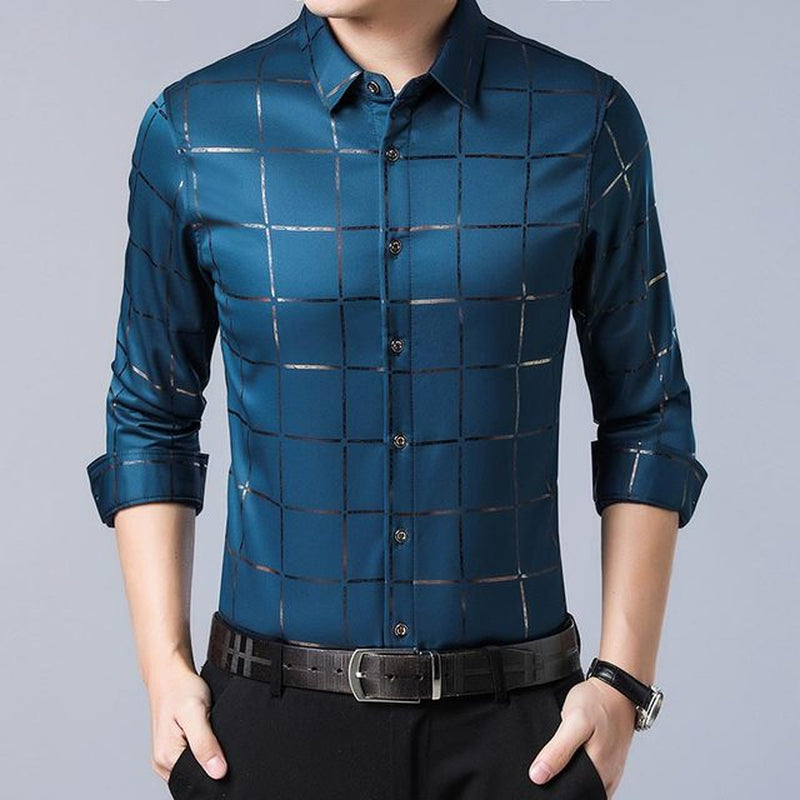 Long Sleeve Slim Fit Men Shirt 