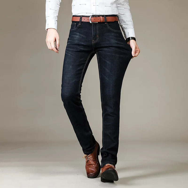 Autumn Classic Men's Fitted Stretch Jeans 