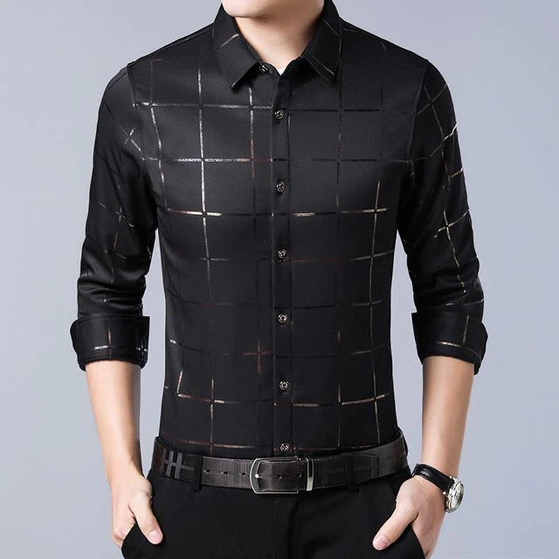 Long Sleeve Slim Fit Men Shirt 