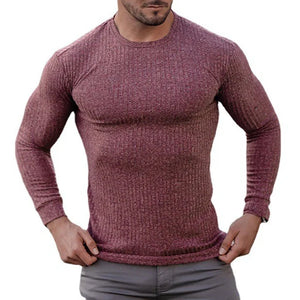 Spring Knitted Sports Long Sleeved T-Shirt 